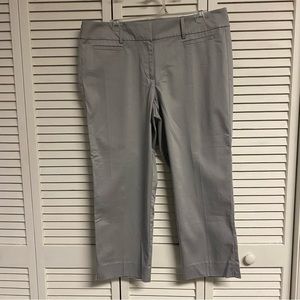 NWT Ann Taylor Loft Outlet Original Crop Grey Pants Size 12